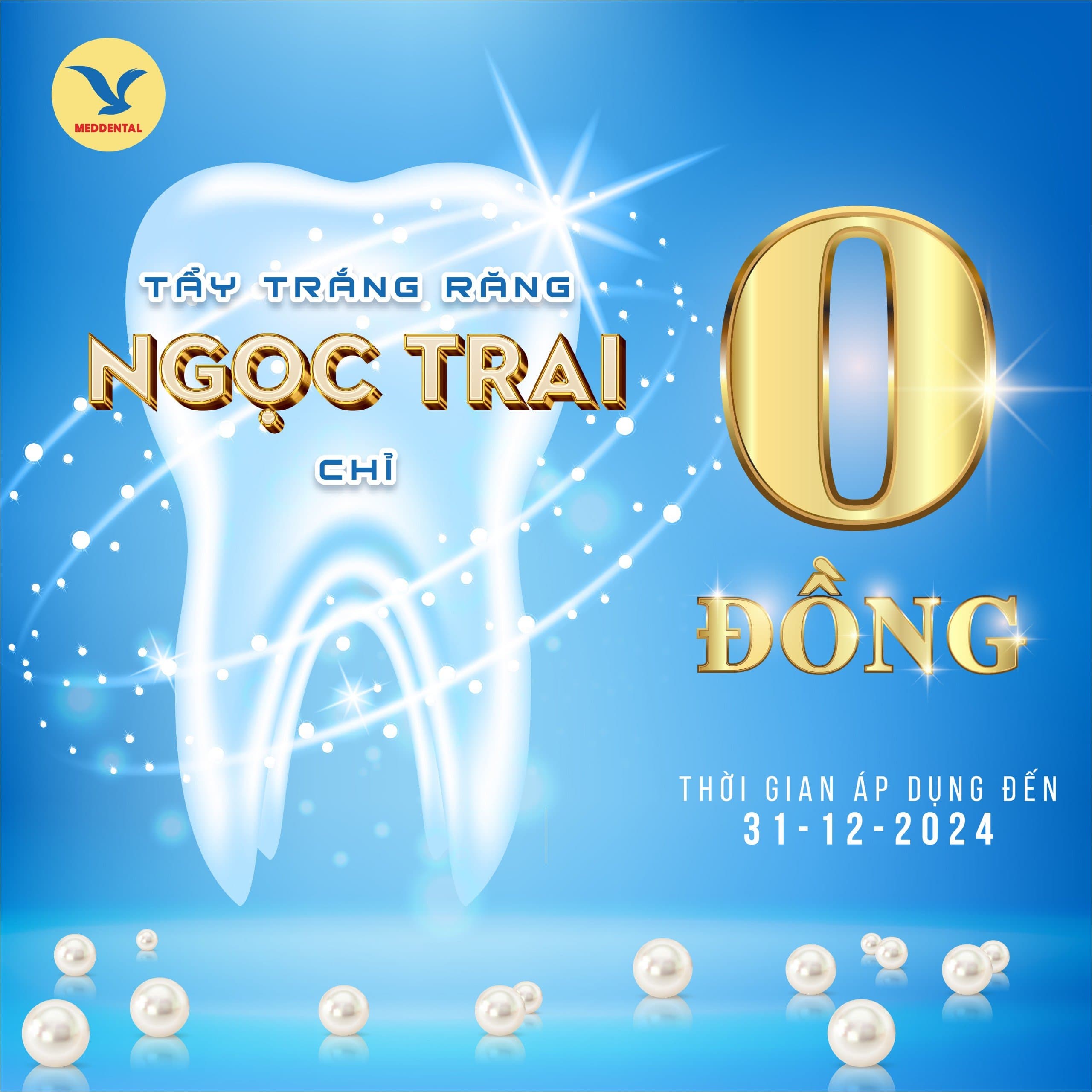 Rạng ngời cười xinh cùng tẩy trắng răng ngọc trai 0 ĐỒNG tại MedDental!
