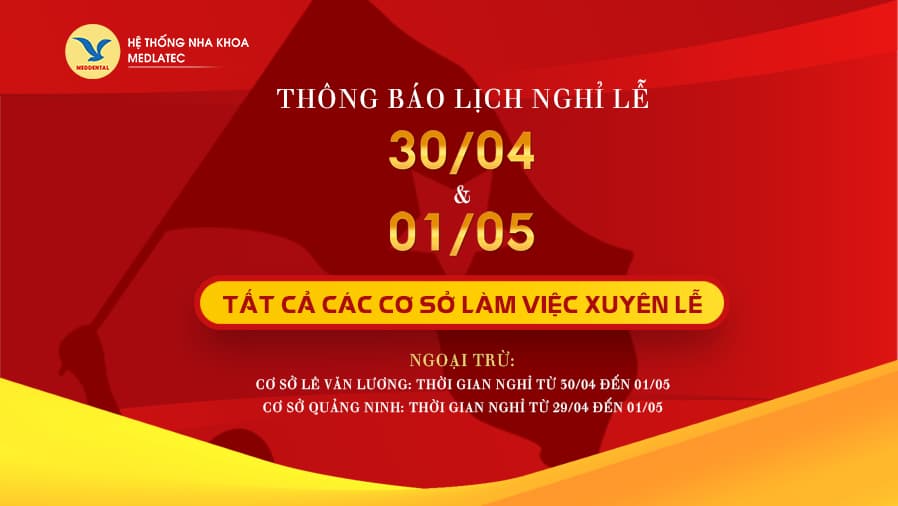 THÔNG BÁO LỊCH LÀM VIỆC DỊP LỄ 30/04 & 1/5