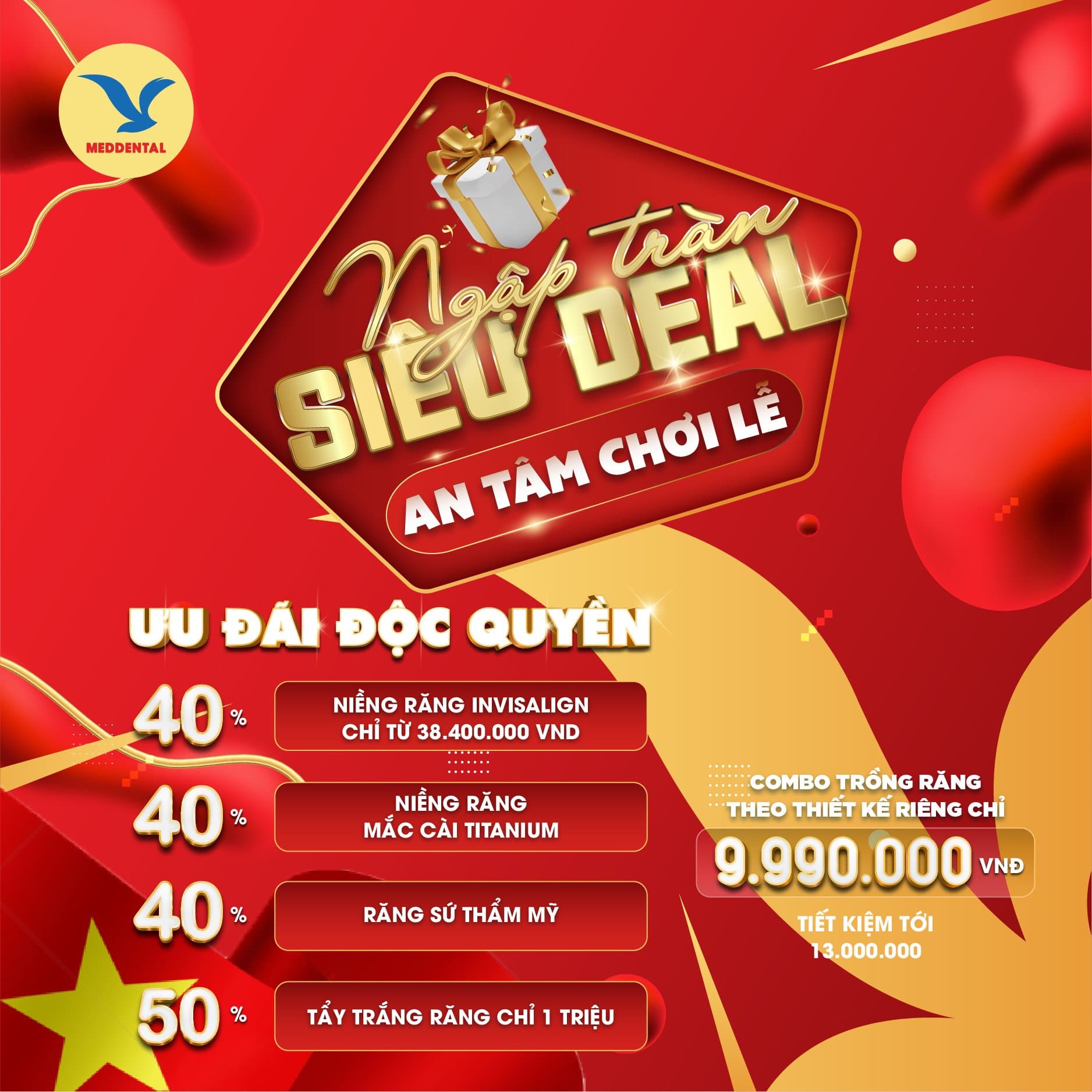 Ngập Tràn Siêu Deal, An Tâm Chơi Lễ tại Nha Khoa MedDental!