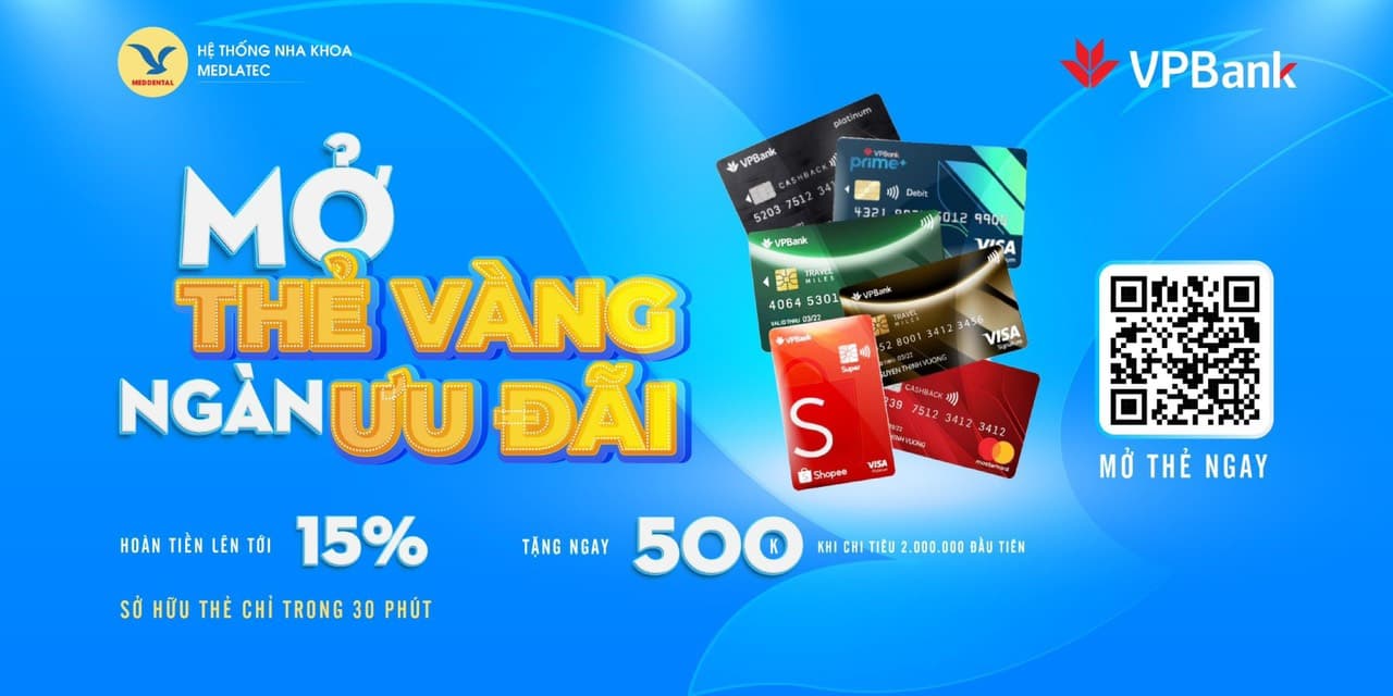 Nụ cười rạng rỡ - Ưu đãi ngập tràn cùng Hệ thống nha khoa Medlatec - MedDental và VP Bank